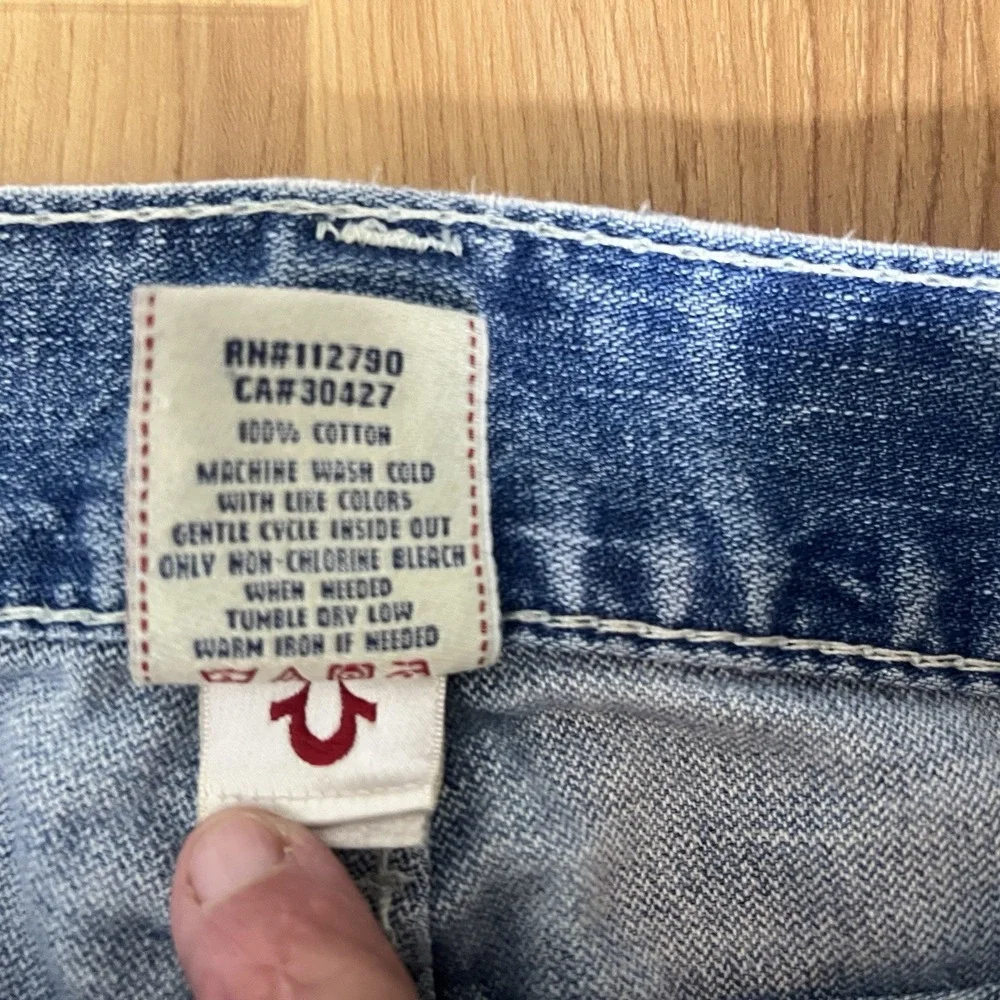 Vintage Y2K True Religion Jeans USA Mens 31X32 Rainbow Ricky Baggy Loose Fit